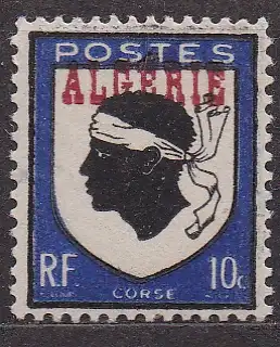 Algerien, Mi-Nr. 241 **, Wappen von Korsika mit Aufdruck