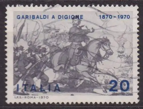 Italien, Mi-Nr. 1317 gest., 100. Jahrestag des Einzugs Garibaldis in Dijon