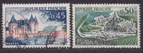 Frankreich, Mi-Nr. 1367 + 1368 gest., Landschaften