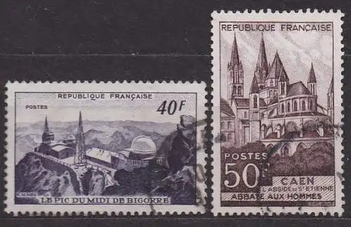 Frankreich, Mi-Nr. 935 - 936 gest., kompl., Bauwerke