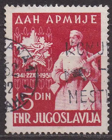 Jugoslawien, Mi-Nr. 675 gest., Tag der Armee