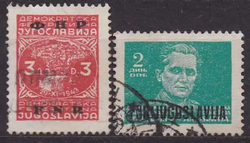 Jugoslawien, Mi-Nr. 593 + 602 gest., Freimarken