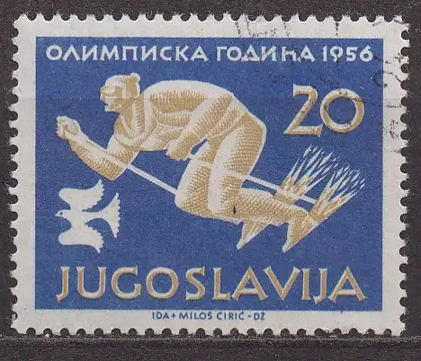 Jugoslawien, Mi-Nr. 806 gest., Skifahrer