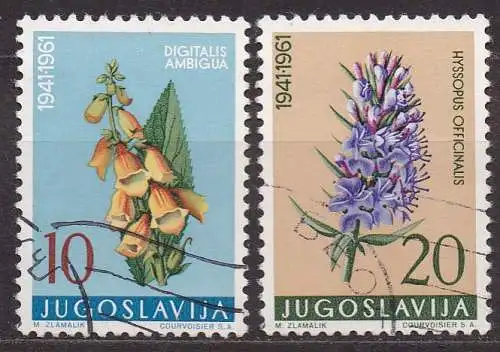 Jugoslawien, Mi-Nr. 943 + 945 gest., Blüten