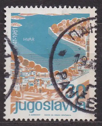 Jugoslawien, Mi-Nr. 998 gest., Tourismus: Hvar