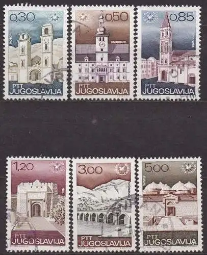 Jugoslawien, Mi-Nr. 1222 - 1227 gest., kompl., Intern. Jahr des Tourismus