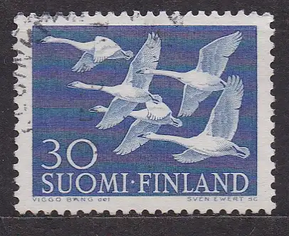 Finnland, Mi-Nr. 466 gest., NORDEN: Singschwäne