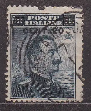 Italien, Mi-Nr. 124 gest., König Viktor Emanuel III.