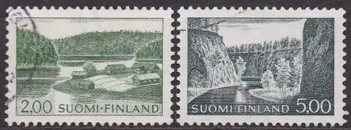 Finnland, Mi-Nr. 587 x - 588 x gest., kompl., Landschaften