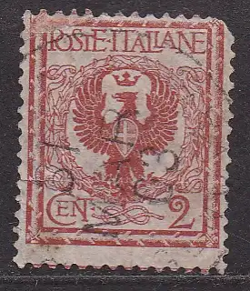 Italien, Mi-Nr. 75 gest., Adler mit Wappenschild