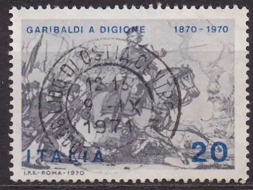 Italien, Mi-Nr. 1317 gest., 100. Jahrestag des Einzugs Garibaldis in Dijon