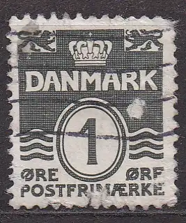 Dänemark, Mi-Nr. 195 II gest., Wellenlinien ohne Herzchen