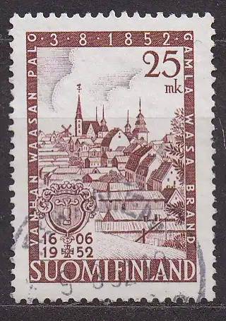 Finnland, Mi-Nr. 411 gest., 100 Jahre Zerstörung der Stadt Vaasa durch Großbrand