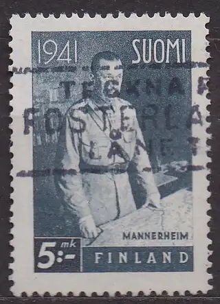 Finnland, Mi-Nr. 253 gest., Freiheitskampf Finnlands: Staatspräsident Carl Gustav von Mannerheim