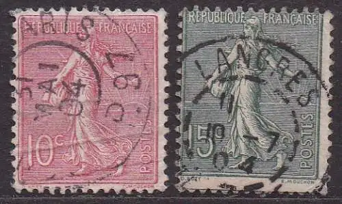 Frankreich, Mi-Nr. 108 + 109 gest., Säerin