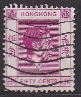 Hongkong, Mi-Nr. 153 gest., König Georg VI.