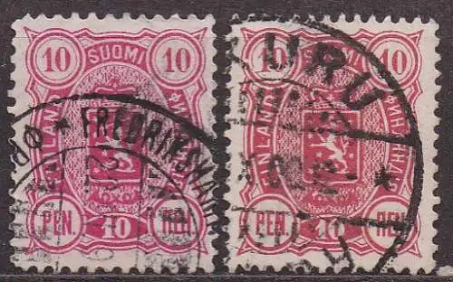 Finnland, Mi-Nr. 29 A + 29 B gest., Wappen