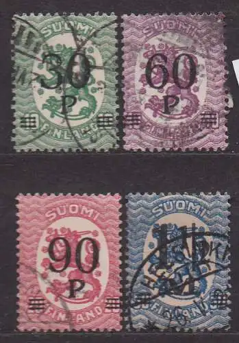 Finnland, Mi-Nr. 107 - 110 gest., kompl., Wappen