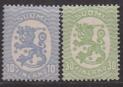 Finnland, Mi-Nr. 112 X B + 115 X A **, Wappen