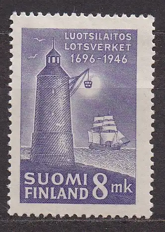Finnland, Mi-Nr. 328 *, 250 Jahre Leuchtturm- und Lotsendienst