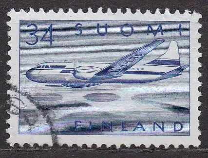 Finnland, Mi-Nr. 498 gest., Flugzeug