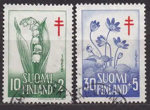 Finnland, Mi-Nr. 493 + 495 gest., Bekämpfung der Tuberkulose