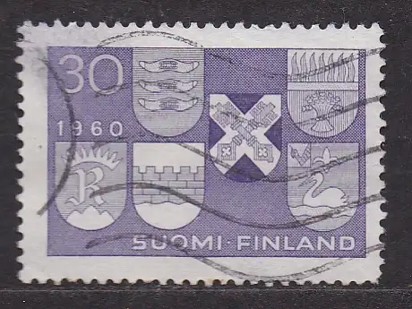 Finnland, Mi-Nr. 515 gest., Städtewappen