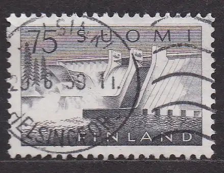 Finnland, Mi-Nr. 508 gest., Staudamm