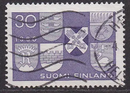 Finnland, Mi-Nr. 515 gest., Städtewappen