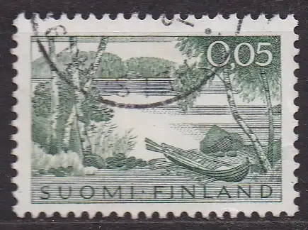 Finnland, Mi-Nr. 578 gest., Seenlandschaft