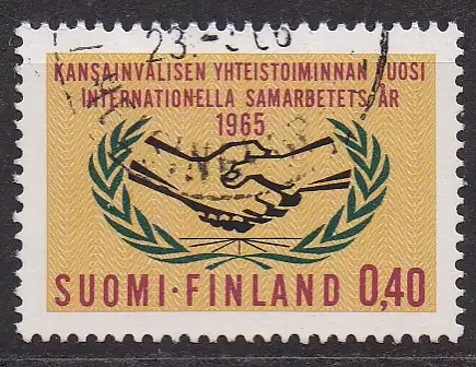 Finnland, Mi-Nr. 597 gest., Jahr der internationalen Zusammenarbeit