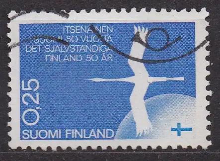Finnland, Mi-Nr. 634 gest., 50 Jahre Unabhängigkeit