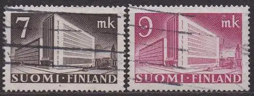 Finnland, Mi-Nr. 269 - 270 gest., kompl., Postverwaltungsgebäude in Helsinki