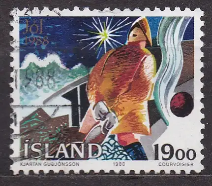 Island, Mi-Nr. 695 gest., Weihnachten 1988