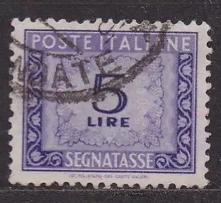 Italien, Portomarke Mi-Nr. 78 gest., Ziffernzeichnung