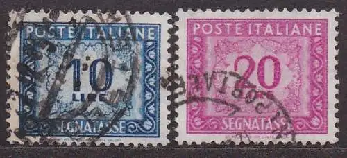 Italien, Portomarke Mi-Nr. 81 + 83 gest., Ziffernzeichnung