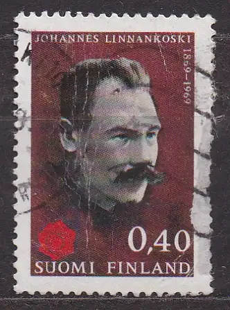Finnland, Mi-Nr. 663 gest., 100. Geburtstag von Johannes Linnankoski