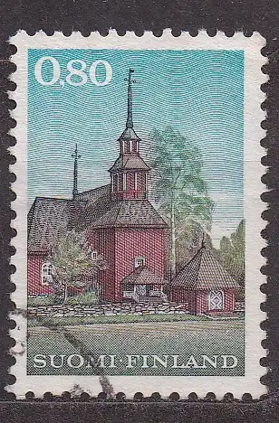 Finnland, Mi-Nr. 671 gest., Holzkirche in Keuruu