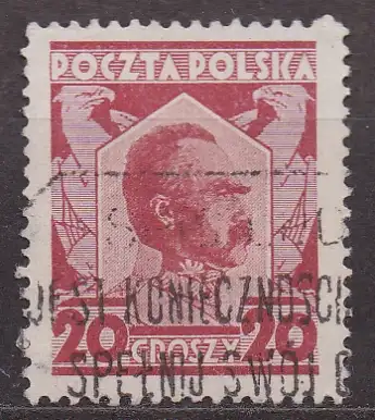 Polen, Mi-Nr. 245 gest., 60. Geburtstag von Jozef Pilsudski