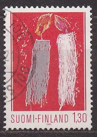 Finnland, Mi-Nr. 936 gest., Weihnachten: Kindergemälde