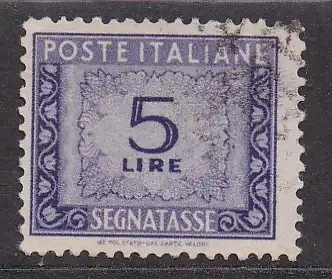 Italien, Portomarke Mi-Nr. 78 gest., Ziffernzeichnung