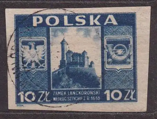Polen, Mi-Nr. 443 gest., Baudenkmäler: Schloß Lanckorona