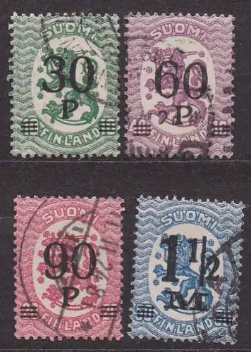 Finnland, Mi-Nr. 107 - 110 gest., kompl., Wappen