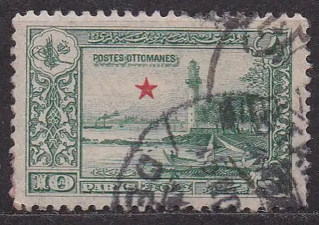 Türkei, Mi-Nr. 246 gest., Ansichten von Konstantinopel: Leuchtturm Fenerbahce