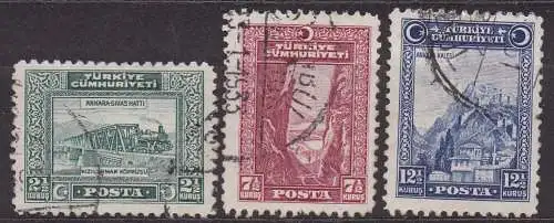 Türkei, Mi-Nr. 896, 901 + 902 gest., Landesansichten