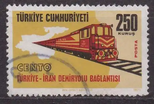 Türkei, Mi-Nr. 2237 gest., Schnellzug für den Verkehr nach Iran