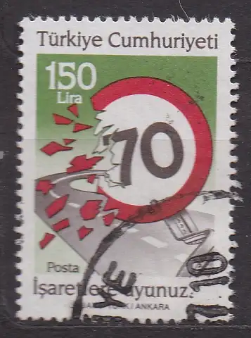 Türkei, Mi-Nr. 2768 C gest., Sicherheit im Straßenverkehr