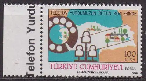 Türkei, Mi-Nr. 2823 **, Ausbau des Telefonnetzes