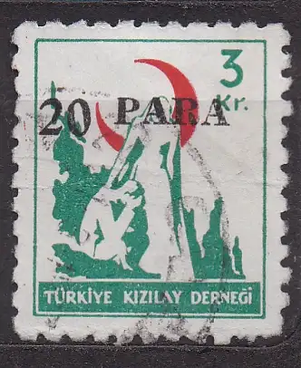 Türkei, Zwangszuschlag für Roten Halbmond Mi-Nr. 167 gest., Roter Halbmond