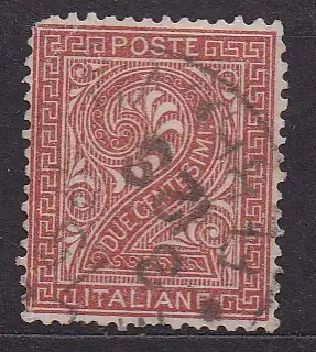 Italien, Mi-Nr. 24 gest., Ziffernzeichnung